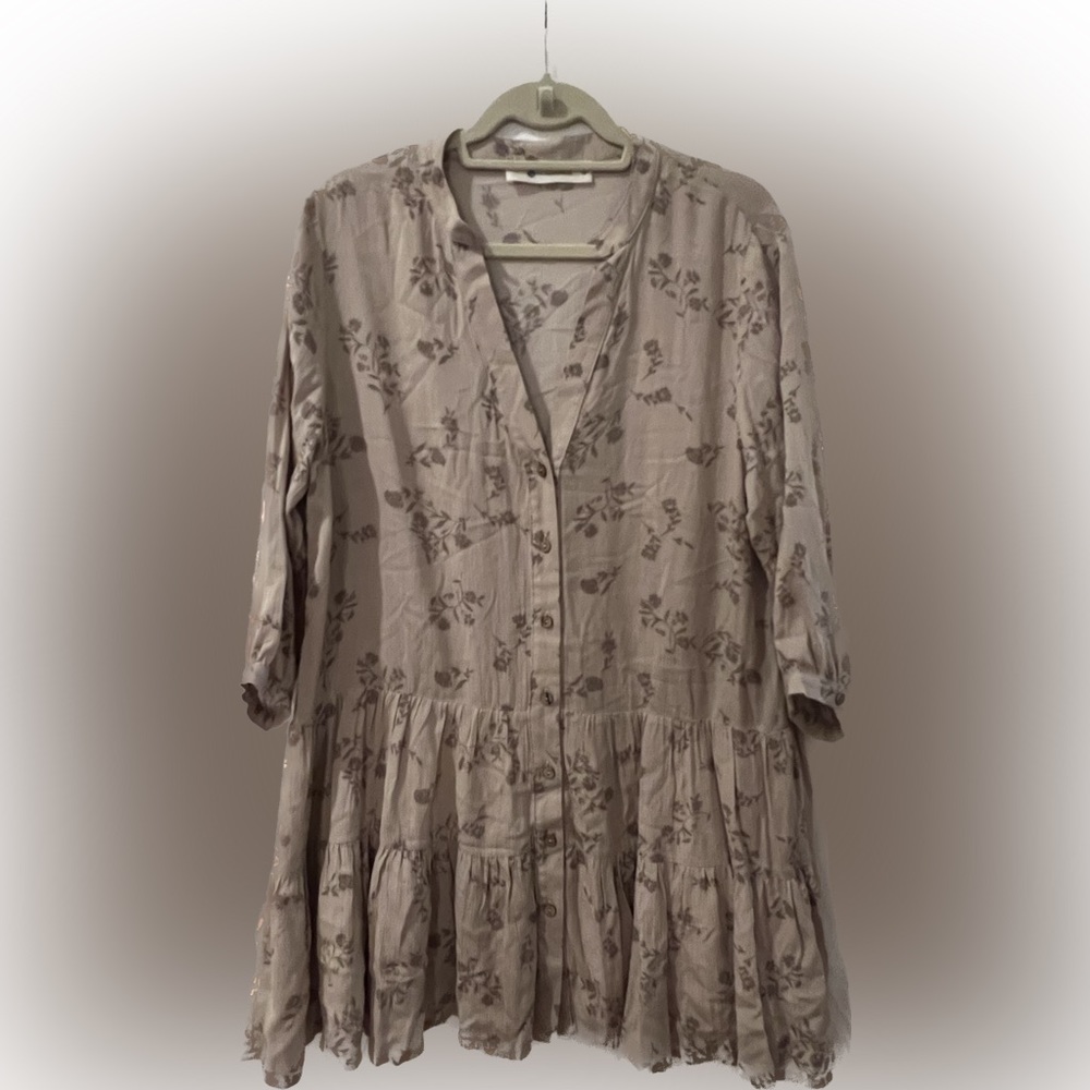 Light beige boho flower dress